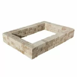 Flash Sale 😀 Pavestone RumbleStone 49 in. x 49 in. x 10.5 in. Cafe Concrete Raised Garden Bed ✔️