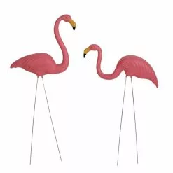 New ⭐ Northlight Tropical Pink 32 in. Flamingo Outdoor Lawn Stakes (Set of 2) 🔥 -Pavestone || Costa Farms Shop northlight decorative garden stakes 33396126 4f 1000