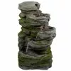 Best reviews of 🤩 Northlight 24.25 in. Gray Lighted 5-Tier Outdoor Garden Water Fountain 👍