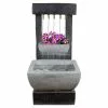 Best deal 🎉 Northlight 26 in. LED Lighted Rainfall Outdoor Water Fountain with Planter 🔔 -Pavestone || Costa Farms Shop northlight freestanding fountains 34740457 64 1000