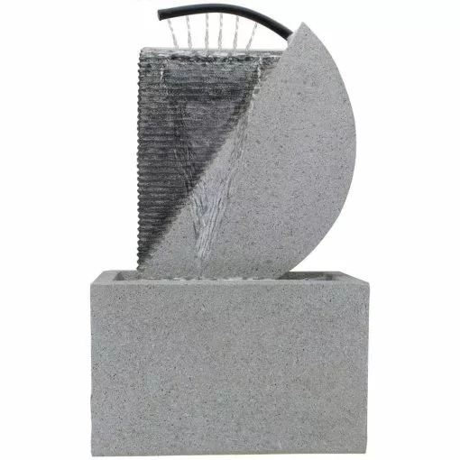 Discount ⌛ Northlight 20 in. Gray Modern Style Rainfall Outdoor Water Fountain 😉 -Pavestone || Costa Farms Shop northlight freestanding fountains 34740459 64 1000