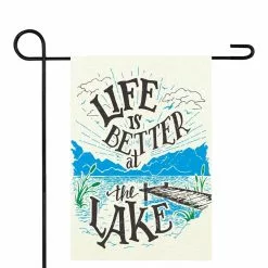 Budget 🥰 Northlight 12.5 in. x 18 in. Life is Better at the Lake Outdoor Garden Flag 🛒