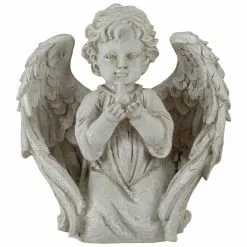Coupon ✨ Northlight 9.75 in. Ivory Angel Boy Kneeling with Dove Outdoor Garden Statue 💯