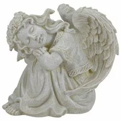 Brand new ✨ Northlight 8.5 in. Ivory Resting Angel with Floral Crown Outdoor Garden Statue 💯
