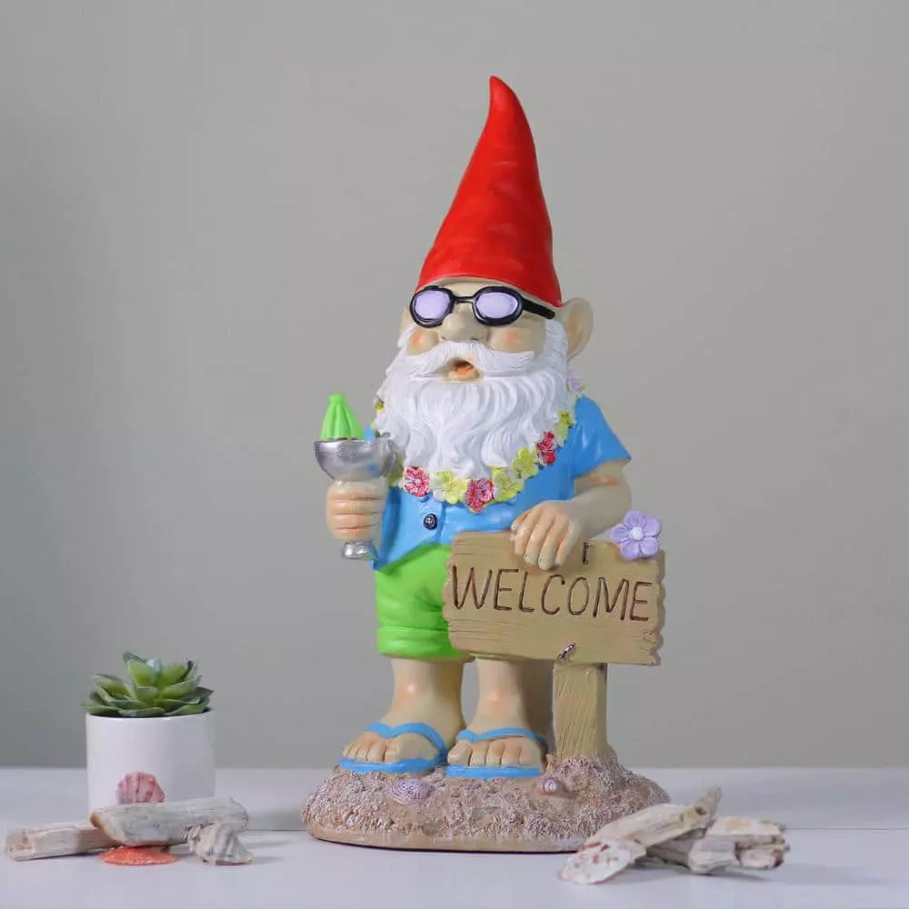 Top 10 👏 Northlight 16 in. ☀️ Summer Time Welcome Gnome Outdoor Garden Statue ✨ 4 Top 10 👏 Northlight 16 in. ☀️ Summer Time Welcome Gnome Outdoor Garden Statue ✨ - Image 2