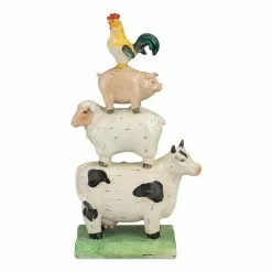 Best Pirce 🌟 Northlight 11.5 in. Stacked Polyresin Farm Animals Outdoor Garden Statue 🥰