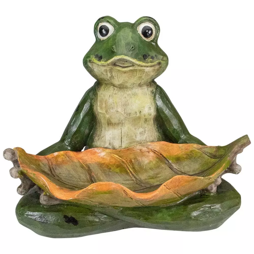 Deals ๐ Northlight 14 in. Green Frog with Leaf Birdfeeder Outdoor Garden Statue ๐ 3 Deals ๐ Northlight 14 in. Green Frog with Leaf Birdfeeder Outdoor Garden Statue ๐