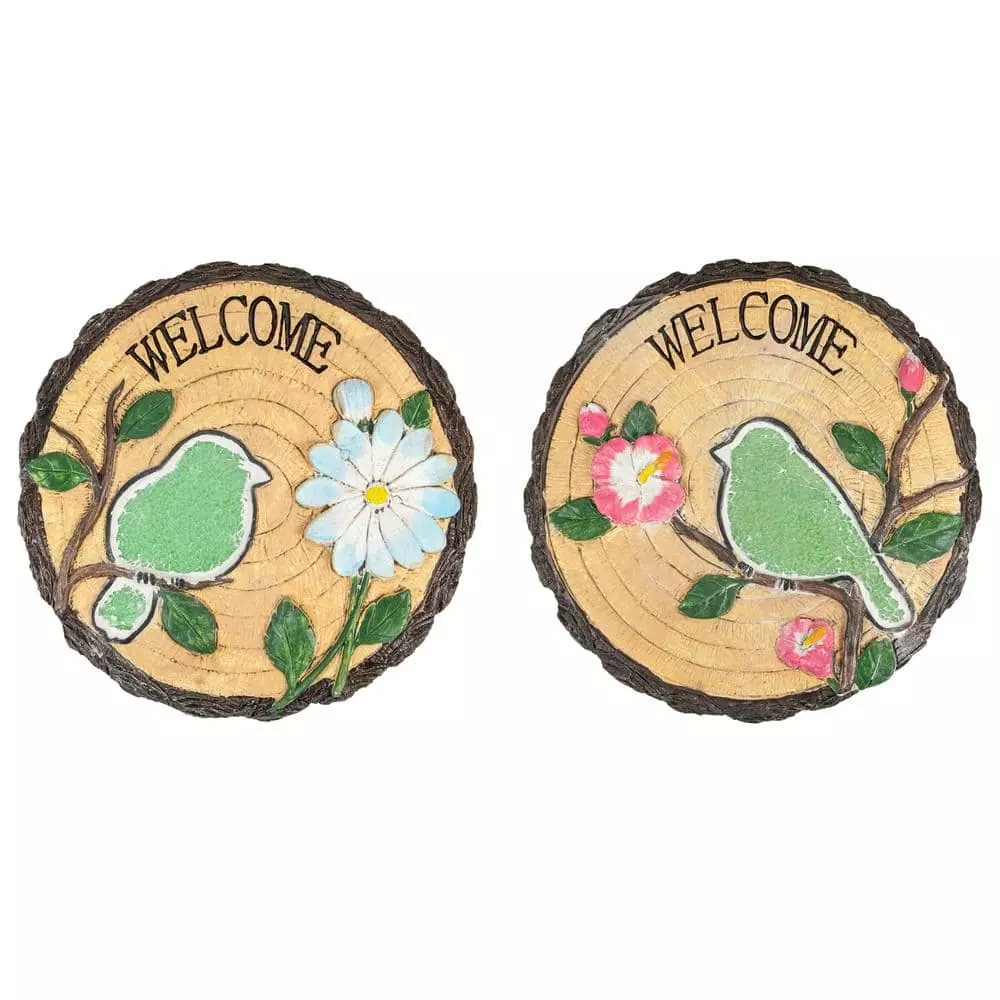 Hot Sale ๐ Northlight 11 in. Welcome Birds Outdoor Floral Garden Stones (Set of 2) ๐ 3 Hot Sale ๐ Northlight 11 in. Welcome Birds Outdoor Floral Garden Stones (Set of 2) ๐