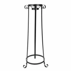 New 😀 Northlight 24 in. Black Swirled Large Outdoor Patio Stand for Garden Gazing Balls ✨