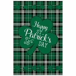 Coupon 🔥 Northlight 2.3 ft. x 3.3 ft. Polyester Happy St. Patrick's Day Plaid Outdoor House Flag 🥰