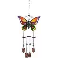 Best Sale ✔️ Northlight 24 in. Purple and Bronze Butterfly Outdoor Garden Windchime 😀