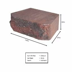 Outlet 🔥 Pavestone 4 in. x 11.75 in. x 6.75 in. Oaks Blend Concrete Retaining Wall Block 😀 -Pavestone || Costa Farms Shop oaks blend pavestone retaining wall blocks 81188 40 1000