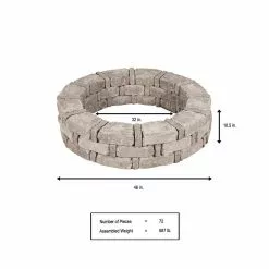 Best Sale 👍 Pavestone RumbleStone 46 in. x 10.5 in. Tree Ring Kit in Greystone 🔥 -Pavestone || Costa Farms Shop pavestone landscape tree ring rsk52834 40 1000