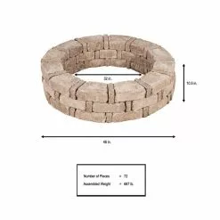 Flash Sale 🤩 Pavestone RumbleStone 46 in. x 10.5 in. Tree Ring Kit in Cafe ✨ -Pavestone || Costa Farms Shop pavestone landscape tree ring rsk52869 40 1000