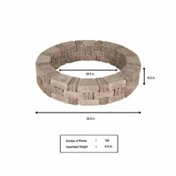 Hot Sale ⭐ Pavestone RumbleStone 52.5 in. x 10.5 in. Tree Ring Kit in Cafe 💯 -Pavestone || Costa Farms Shop pavestone landscape tree ring rsk52969 40 1000