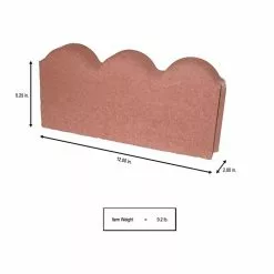 Hot Sale ⌛ Pavestone 12 in. x 2 in. x 5.25 in. River Red Straight Scallop Concrete Edger 😉 -Pavestone || Costa Farms Shop river red pavestone concrete edging 74851 40 1000