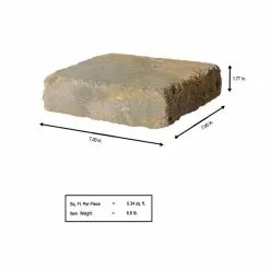 Discount 🎁 Pavestone RumbleStone Square 7 in. x 7 in. x 1.75 in. Yukon Concrete Paver ✨ -Pavestone || Costa Farms Shop yukon pavestone concrete pavers 91150 a0 1000