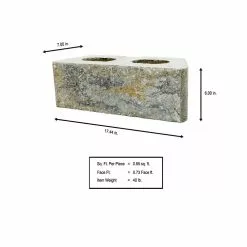 Outlet ❤️ Pavestone RockWall Large 6 in. x 17.5 in. x 7 in. Yukon Concrete Retaining Wall Block 👏 -Pavestone || Costa Farms Shop yukon pavestone retaining wall blocks 79850 40 1000